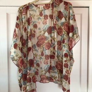S/M Band of Gypsies floral kimono/shawl